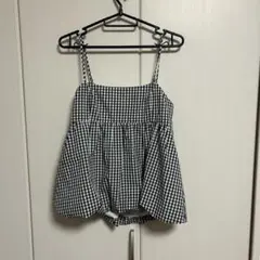 GU ギンガムチェック キャミソール M