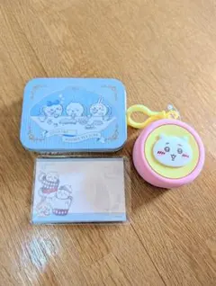 ●ちいかわ●ハチワレ●うさぎ●まんまるミニシリコンポーチ●缶入りメモ●2個セット