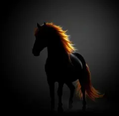 馬のシルエット　オリジナルデジタルアート