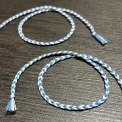 ミサンガ　2つセット　水色×ピンク×白　推しカラー
