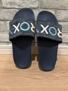ROXY ロキシー サンダル ビーチサンダル シャワーサンダル ロゴ ネイビー