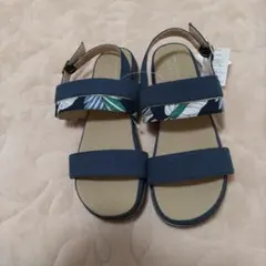 コンフォートサンダル ネイビー フローラル柄Ｌサイズ