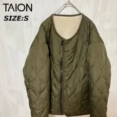 TAION タイオン リバーシブル キルティング フリース ジャケット サイズS