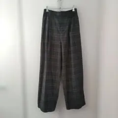 niko and... チェック柄ワイドテーパードパンツ