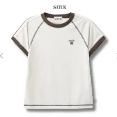 SATUR LAWTON STITCH RINGER T-SHIRTオートミール