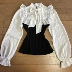 Ank Rouge トップス リボン フリル ガーリー バレエコア 姫ロリ