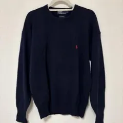 【人気カラー】ポロ ラルフローレン ウール ニット セーター 古着 紺