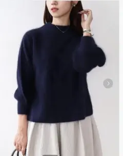 定価2.1万 使用2回 Jines ラクーンボリュームスリーブ ニットMのサムネイル