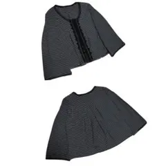 ヒロコビス　チュール付きボーダーカーディガン　М　羽織り