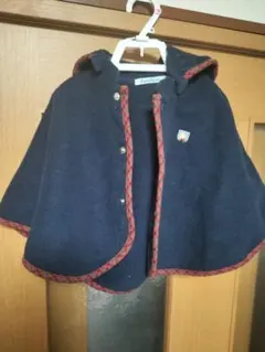 Familia　フード付きネイビーポンチョ