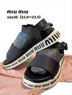 【新品未使用品】miu miu サンダル サイズ36