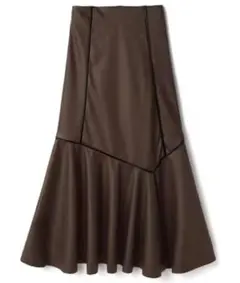 【新品タグ付き】GRLパイピング マーメイド レザー フレアスカート