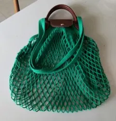 Longchamp メッシュ ショルダーバッグ グリーンのサムネイル