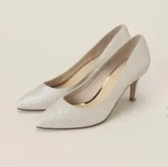 美品 ルタロン 7cmグリッタープレーンパンプス 箱有 LeTalon 22.5