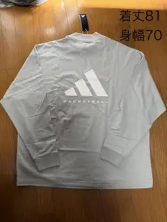 adidas バスケットボール ロンT モックネック　オーバーサイズ