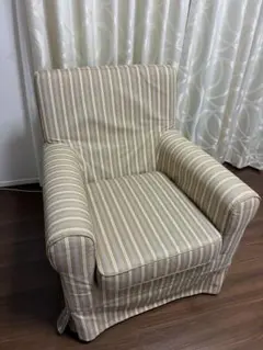 IKEA ストライプ柄 1人掛けソファ