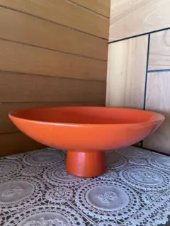 昭和レトロ 生け花花器 華道具 大型花器 朱赤 陶器 池坊 草月流 和モダンのサムネイル