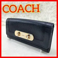 COACH ブラックレザー 長財布