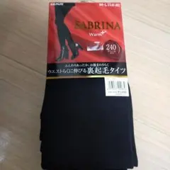 GUNZE SABRINA Warm++ 240デニール タイツ M-Lブラック