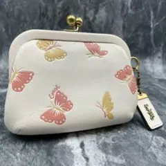 【希少】coach コーチ 蝶々 バタフライ がま口 コインケース