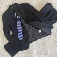 未使用級✨ショパン　レジメンタルタイベーシック　スーツセット　卒服　150B 黒