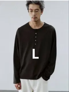 新品未使用 LIDNM Wool Jersey Henley L/S Tee 黒 - メルカリ