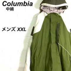 ○コロンビア 中綿 マウンテンジャケット カーキ グリーン 緑 白 2XL