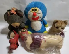 昭和 レトロ ドラえもん 他 ぬいぐるみ 希少 70年代 レア 6点 まとめ売り