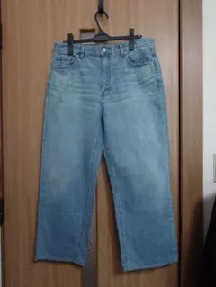 【美品・人気】GU ハイライズストレートジーンズXL【裾上げ済】