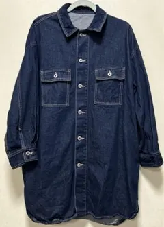 デニム　ゆったりロングジャケット　デニムジャケット　L