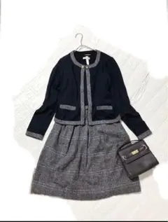 美品　アリスバーリー スーツ　ツイード ジャケット ワンピース　セットアップ