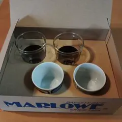 MARLOWE プリンカップ 陶器 2個Harioビーカー２個　計４個セット