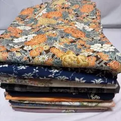 み*ー様 ま-751 着物　花柄　素材色々　まとめ売り　10枚