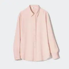 【値下げ中】UNIQLO レーヨン　シャツ　ピンクサーモン