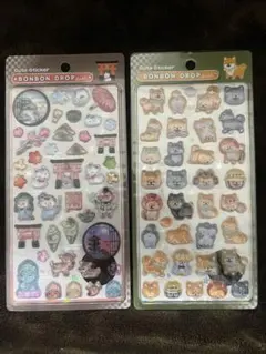 ボンボンドロップシール 古都巡り　柴犬