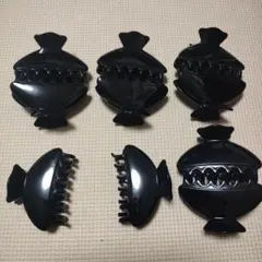 ハンドメイド用 ブラックヘアクリップ 10個セット