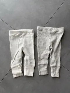 ZARA ベビーレギンス 62cm ホワイト グレー