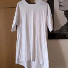 半袖　ホワイトTワンピース