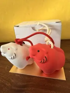 干支土鈴 よりそい土鈴 虎 陶器 置物