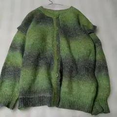 ウィゴー　カラフル　フリル　ウール　カーディガン