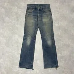 70s Lee ブーツカットデニム 黒タグ 裾ダメージ