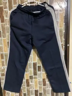 ネイビー サイドストライプ カジュアルパンツ