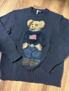 POLO RALPH LAUREN ポロベアセーター ネイビー　希少　正規品のサムネイル