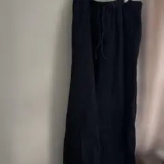 MUJI コットンリネンデニムイージーワイドパンツ