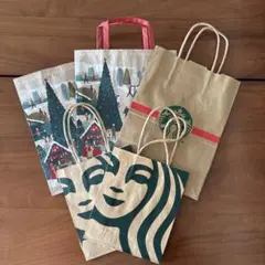 スターバックス ＆タリーズクリスマスショップ袋 セット