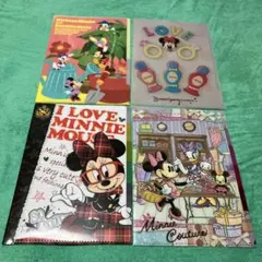 ディズニー ・ミニーマウス5ページクリアファイル 4枚セット