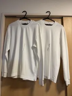ユニクロ ホワイト 長袖カットソー Mサイズ 2枚セット