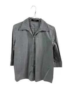 COMME ÇA DU MODE BLANC D’ŒUF 七分袖シャツ グレー