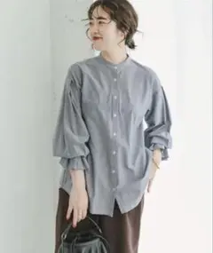 バンドカラーソデタックカットソー
