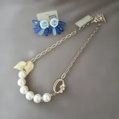 kaza 新品　ネックレス　ピアス　セット